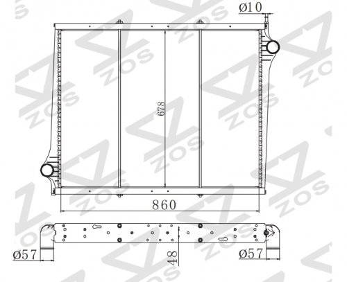 SCANIL P(95-)DS11 MT radiator 1365371/570468/7517001