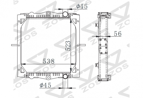 DAF LF 45 130 01-MT radiator 1403273/1407721