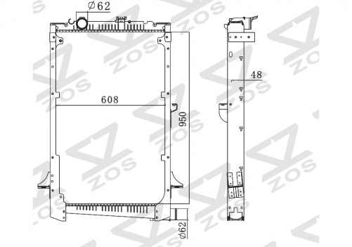 DAF 85 CF 480 01-MT radiator 1434917/1627415