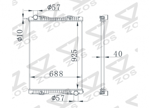 SCANIA BUS 380 04- MT radiator