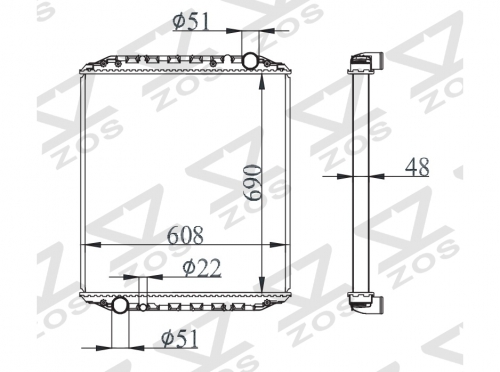 MAN L 2000 93-97 MT radiator