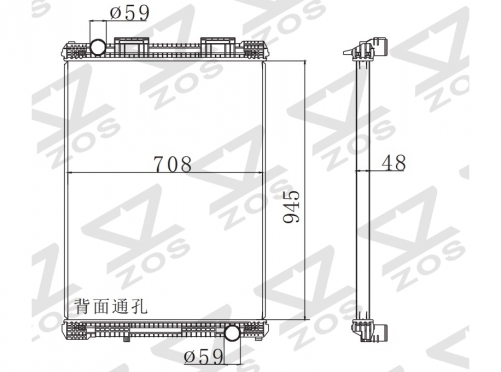 F2000’94 6CY/ D28 MT radiator 81061016423/6438/6407