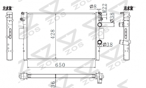 SCANIA DAILY IV 2.8 TD 99-011 MT radiator 500303392