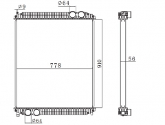 FREIGHITLINER C120 L6 14.9L 97-01 MT radiator :0516225001/0516239002/A051622501/0516255001