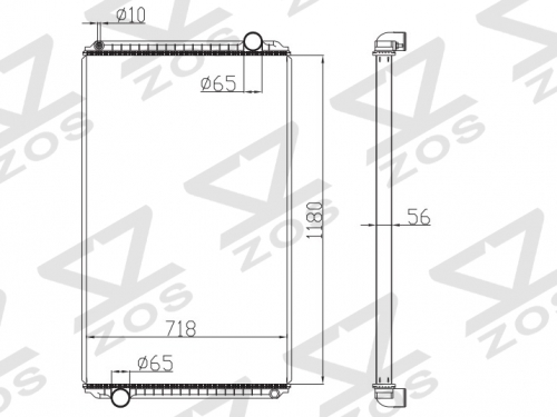 INTERNATION 9800 SERIES 99- MT radiator 1699168C91