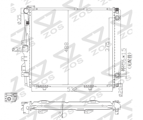 Mercedes-Benz 260E 300CE 300E 300TE E320 1987-1995 radiator 453