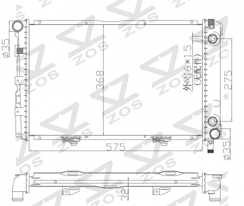 62670A MERCEDES-BENZ 190 W201 1982-1993 radiator