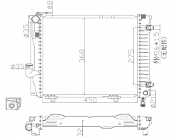 MERCEDES-BENZ 124 1985-1993 E-CLASS 1993-1998 radiator