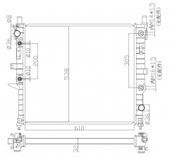 Mercedes-Benz W163 ML320 ML430 ML500 ML230 ML350 ML55 AMG 1998-2005 radiator