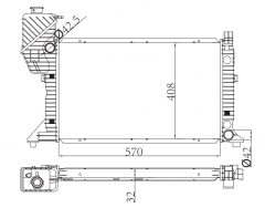 62687A Mercedes-Benz SPRINTER 2 3 4 1995-2006 Core Length 570 mm radiator