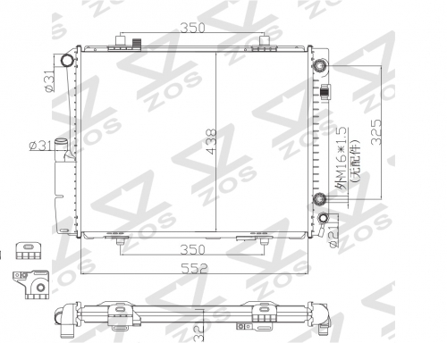 MERCEDES-BENZ 190 W201 1986 - 1993 radiator 62582A