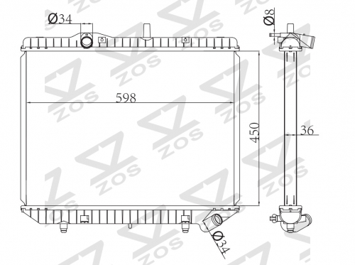 RADIATOR MERCEDES-BENZ MB100 MB140 # 6615003902