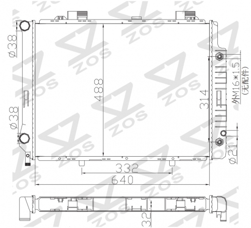 Mercedes-Benz E320 1996-1997 E-CLASS W210 S210 E280 E320 1995 - 2003 radiator