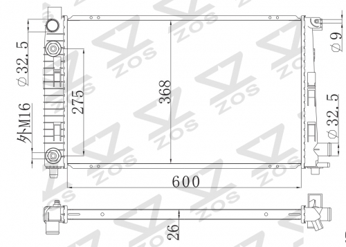 62781A MERCEDES-BENZ A-CLASS W168 1997-2004 VANEO 414 2002-2005 radiator