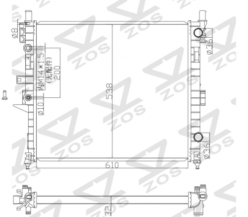 62787A MERCEDES-BENZ M-CLASS M-CLASS (W163) ML 270 CDI (163.113) 1999-2005 radiator