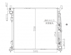 Mercedes-Benz GL350 GL450 GLE300d GLE350 GLE400 LE43 AMG GLE450 AMG GLE500e GLS450 ML250 ML350 ML400 ML63 AMG radiator 2012-2019