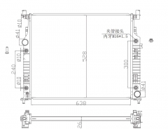 Mercedes-Benz GL350 GL450 GL550 ML320 ML350 ML500 R350 R500 2006-2013 radiator