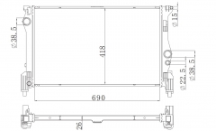 Mercedes-Benz Metris 2016-2021 radiator