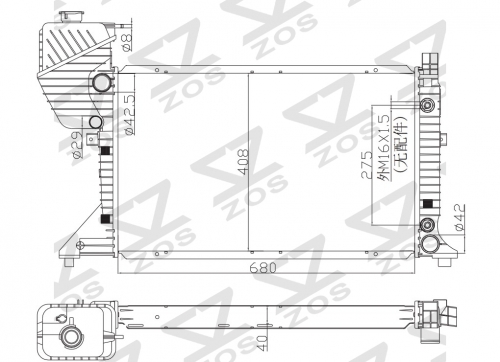 MERCEDES-BENZ Dodge Freightliner Sprinter 2500 Sprinter 3500 2003-2006 radiator SPRINTER 2 3 4 5 2000-2006