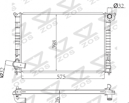 Mini Cooper Naturally Aspirated 2002-2007 radiator R50 R52 R53