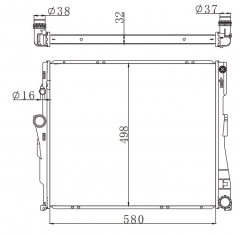 BMW X3 2007-2010 	X3 (E83) 2006-2008 radiator