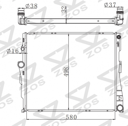 BMW X3 2007-2010 	X3 (E83) 2006-2008 radiator