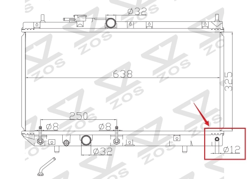 DAIHATSU APPLAUSE A101 A111 1989-2000 CHARADE G200 G202 G203 1993-2000 GRAN MOVE G3 G303 1996-1998 radiator