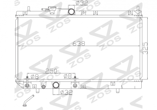 DAIHATSU APPLAUSE A101 A111 1989-2000 CHARADE G200 G202 G203 1993-2000 GRAN MOVE G3 G303 1996-1998 radiator