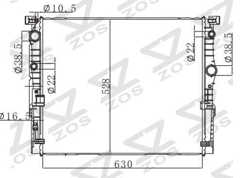 radiator BMW 530 540 740 2016-2018 3.0L L6 Turbocharged