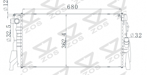 Mini Cooper 2014-2019 1.5L L3 radiator