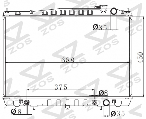 NISSAN PETROL 3.0L 6CYL AT radiator