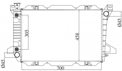 FORD SERIES PICKUP/BRONCO 5.0 V8 1986-1997 AT radiator