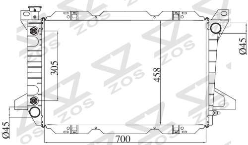 FORD SERIES PICKUP/BRONCO 5.0 V8 1986-1997 AT radiator