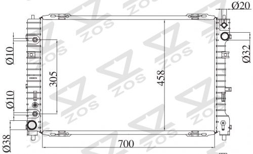 FORD Malibu 2004-2006 AT radiator