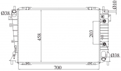 FORD CROWN VICTORIA V8 4.6 1995-1997 AT radiator