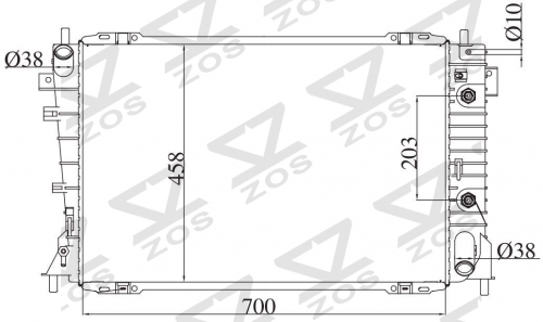 FORD CROWN VICTORIA V8 4.6 1995-1997 AT radiator