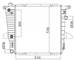 FORD EXPLOREE/MOUNTAMEER 1997-2001 AT radiator