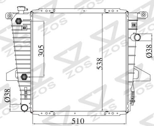 FORD EXPLOREE/MOUNTAMEER 1997-2001 AT radiator