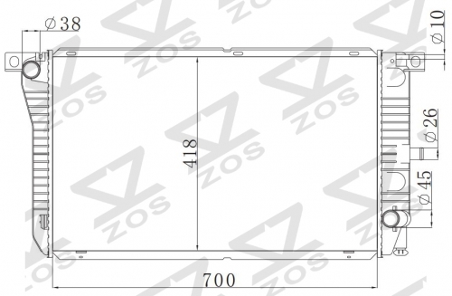 FORD EA.EB ED 1998-1994 MT radiator