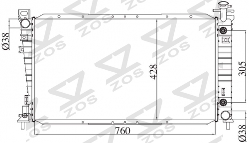 FORD WINDSTAR BASE V6 3.0L/3.8L 95-98 AT 1995-1998 AT radiator