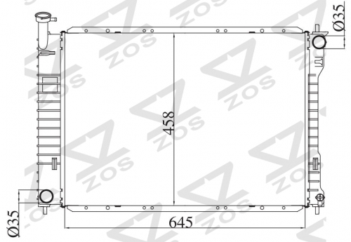 FORD VILLAGER 3.0L V6 1996-1998 MT radiator