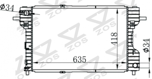 FORD FIVE HUNDRED/FREESTYLE 3.0L 2005-2007 MT radiator