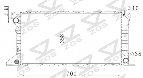 FORD TRANSIT VAN VF/VG V2.5 TURBO D 1995-2000 MT radiator
