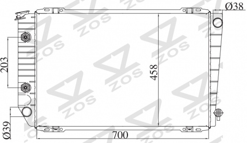 FORD CROIN VICTORIA V8 5.0L 87-91 AT 1987-1991 AT radiator