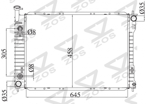 FORD VILLAGER 1993-1995 radiator
