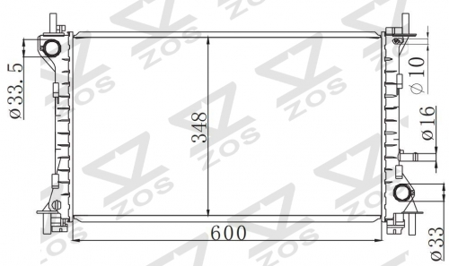 FORD FOCUS 2.0L 2000-2001 MT radiator
