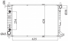 FORD MUSTANG GT V8 4.6L 97-04 AT 1997-2004 AT radiator