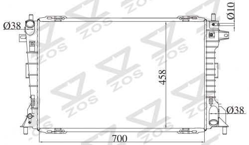 FORD CROWN VICTORIA V8 4.6 1998-2004 MT radiator
