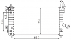 FORD TEMPO 92-94 AT radiator