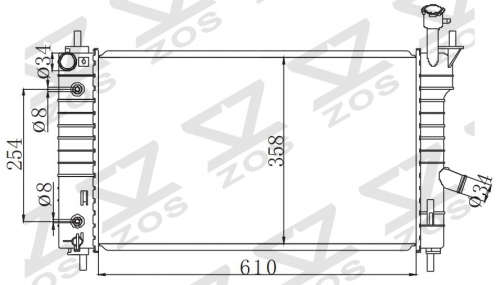 FORD TEMPO 92-94 AT radiator